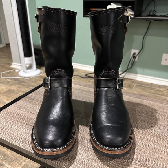 Wesco Mister Lou engineer boot black horsehide 8E US Mens - Picture 4 of 16